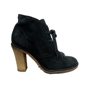 Veronique Branquinho Ankle Boots Black Leather Lace Up Gum Soles Women EUR 37.5‎